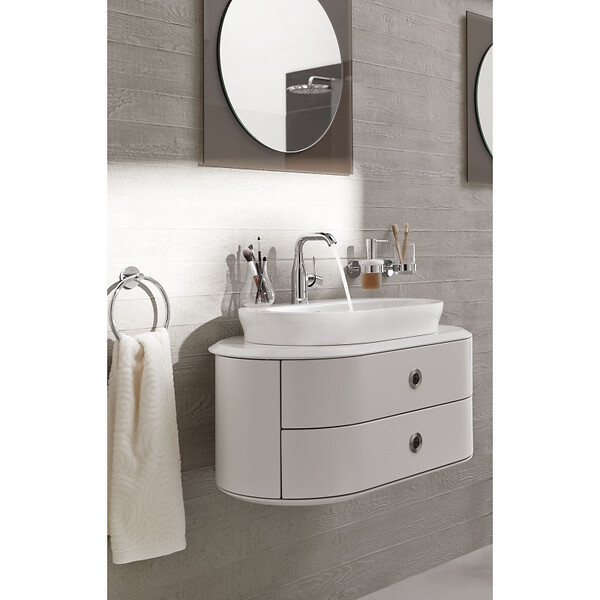 GROHE - Essence Set Mitigeur monocommande 1/2" Lavabo Taille M + Bonde clic clac Grohe pour lavabo avec trop-plein (23463001-CLICCLAC) - large