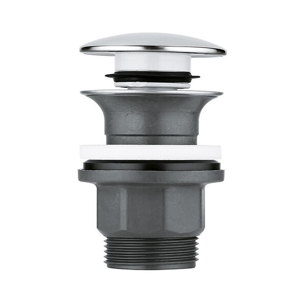 GROHE - Essence Set Mitigeur monocommande 1/2" Lavabo Taille M + Bonde clic clac Grohe pour lavabo avec trop-plein (23463001-CLICCLAC) - large