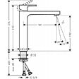 HANSGROHE - Hansgrohe Vernis Shape Mitigeur de lavabo ComfortZone 190 avec cartouche céramique, Noir mat (HG-71591670) - vignette