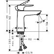 HANSGROHE - Hansgrohe Metropol Mitigeur de lavabo 110 sans tirette ni vidage, Aspect Doré poli (71712990) - vignette