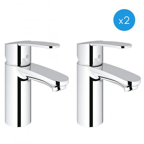 GROHE - Grohe Eurostyle Cosmopolitan - Lot de 2 mitigeurs monocommande 1/2" Lavabo Taille S (2337320E-DUO) - large
