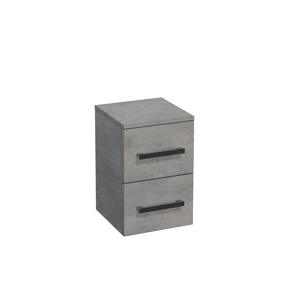 NATUREL - Naturel Meuble de salle de bain bas Naturel Cube Way 32,5x51x33 cm béton (CUBE2N32BE) - large