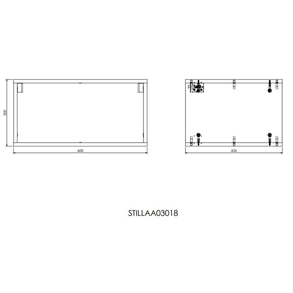 NATUREL - Naturel Etagère Naturel Stilla 30x60x44 cm noir mat (STILLAA03018) - large