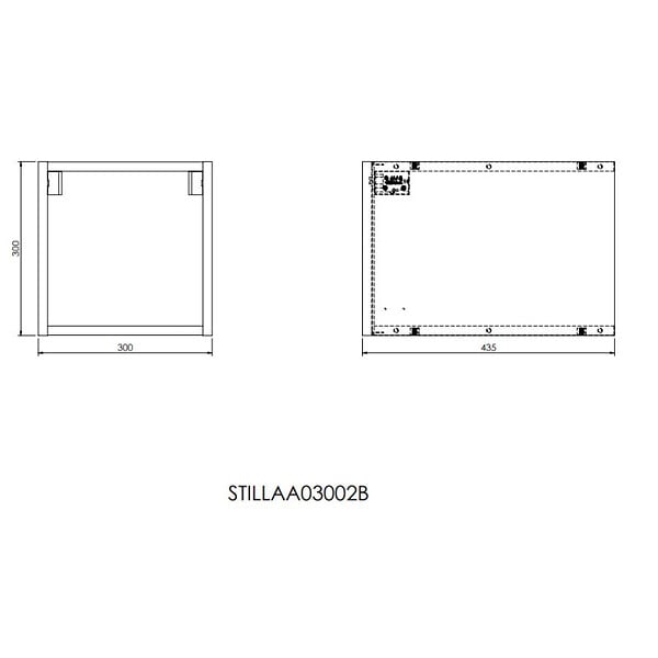 NATUREL - Naturel Etagère Naturel Stilla 30x30x44 cm blanc mat (STILLAA03002B) - large