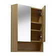 NATUREL - Naturel Lucca Armoire de toilette assemblée 60x75 cm, stratifié, 4 étagères, miroir, couleur chêne (LUCCA60CABD) - vignette