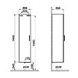 VITRA - Vitra  Mia armoire 145x35x35 cm pour salle de bain, porte softclose, anthracite brillant  (MIAV35A) - vignette