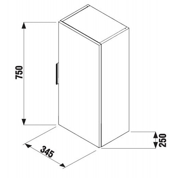 JIKA (GROUPE ROCA) - Jika (Groupe Roca) Cube Armoire de salle de bain 75cm avec porte fermeture softclose, Blanc (H4537111763001) - large