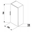 JIKA (GROUPE ROCA) - Jika (Groupe Roca) Cube Armoire de salle de bain 75cm avec porte fermeture softclose, Blanc (H4537111763001) - vignette