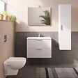 VITRA - Vitra  Mia armoire 145x35x35 cm pour salle de bain, porte softclose, blanc brillant (MIAV35B) - vignette