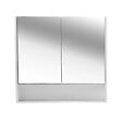 NATUREL - Lucca Armoire de toilette assemblée 80x75 cm, stratifié, 4 étagères, miroir blanc (LUCCA80CABW) - vignette