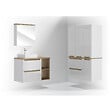 NATUREL - Naturel Meuble de salle de bain Naturel Stilla 30x90x45 cm blanc (STILLAC03001) - vignette