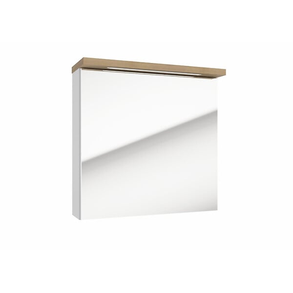 NATUREL - Naturel Armoire à miroir Naturel Stilla + LED 60x60 cm blanc (STILLAE06017) - large