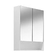 NATUREL - Naturel Lucca Armoire de salle de bain assemblée 60x75 cm, stratifié, 4 étagères, miroir blanc (LUCCA60CABW) - vignette