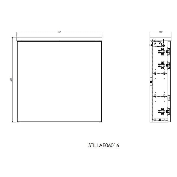 NATUREL - Armoire avec miroir Stilla 60x60 cm blanc (STILLAE06016) - large