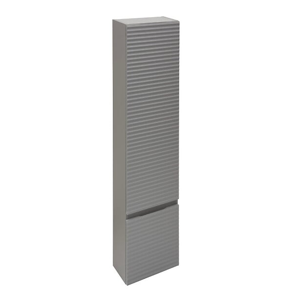 NATUREL - Meuble colonne suspendue salle de bain strié Savona 40,2x157x21,7 cm gris mat (SAVONAV40GM) - large