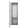 NATUREL - Meuble colonne suspendue salle de bain strié Savona 40,2x157x21,7 cm gris mat (SAVONAV40GM) - vignette