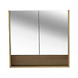 NATUREL - Naturel Lucca Armoire de toilette assemblée 80x75 cm, stratifié, 4 étagères, miroir, couleur chêne (LUCCA80CABD) - vignette
