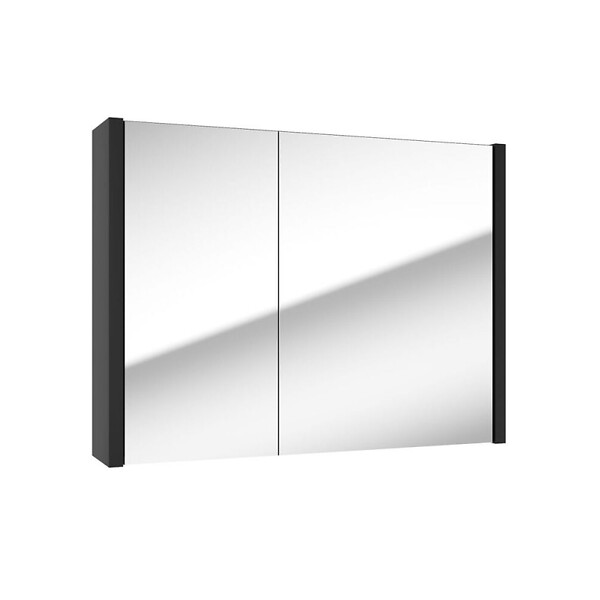 SWISS AQUA TECHNOLOGIES - Meuble à miroir SAT Delano 80x60 cm stratifié noir (DELANOG80C) - large