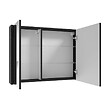 SWISS AQUA TECHNOLOGIES - Meuble à miroir SAT Delano 80x60 cm stratifié noir (DELANOG80C) - vignette