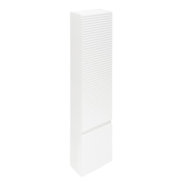 NATUREL - Naturel Meuble colonne suspendue salle de bain strié Savona 40,2x157x21,7 cm blanc brillant (SAVONAV40BI) - large