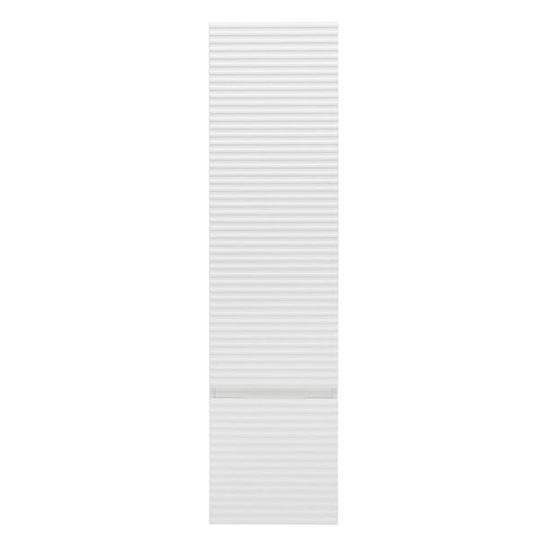 NATUREL - Naturel Meuble colonne suspendue salle de bain strié Savona 40,2x157x21,7 cm blanc brillant (SAVONAV40BI) - large