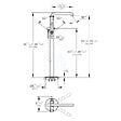 GROHE - Essence Mitigeur monocommande Bain/Douche 1/2", montage au sol (23491AL1) - vignette