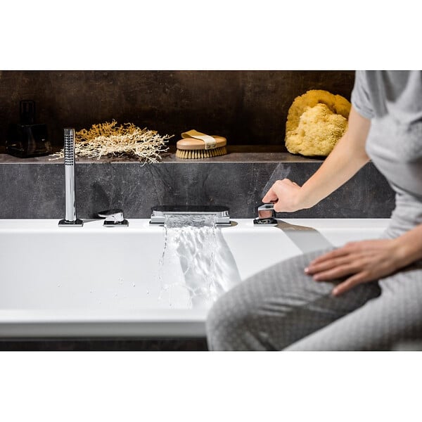 RAVAK - Ravak Waterfall robinet de bain avec set de douche chromé style cascade (CR025.00) - large
