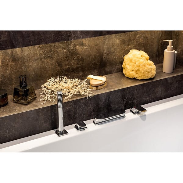 RAVAK - Ravak Waterfall robinet de bain avec set de douche chromé style cascade (CR025.00) - large