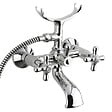 PAFFONI - Paffoni Ricordi Mélangeur pour baignoire avec douchette 150mm et support, Chrome et Blanc (IR023) - vignette