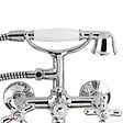 PAFFONI - Paffoni Ricordi Mélangeur pour baignoire avec douchette 150mm et support, Chrome et Blanc (IR023) - vignette