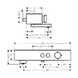 HANSGROHE - Hansgrohe Pack Mitigeur thermostatique bain/douche 400 avec tablette, bec déverseur rotatif + Set de douche 2 jets, Chrome - vignette
