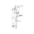 HANSGROHE - Hansgrohe Pack Mitigeur thermostatique bain/douche 400 avec tablette, bec déverseur rotatif + Set de douche 2 jets, Chrome - vignette