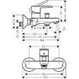 HANSGROHE - Vernis Blend Mitigeur bain/douche, avec cartouche en céramique, Chrome (HG-71440000) - vignette