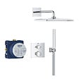 GROHE - Grohe Precision Set de douche encastrée avec mitigeur thermostatique + Douche de tête + Douchette, chrome (G34881000) - vignette