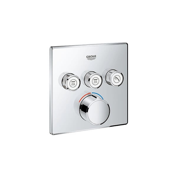 GROHE - Grohe Grohtherm SmartControl Set de douche tout en 1 avec douche de tête 31cm + Douchette 1 jet, Chrome (34712000-310STICK) - large