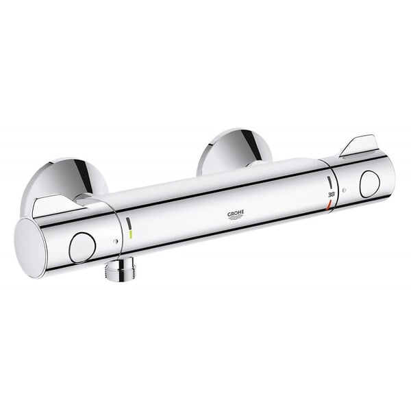 GROHE - Grohe Set de douche Mitigeur thermostatique Grohtherm 800 + Douchette stick 1 jet Euphoria Cosmopolitan, Chrome (34558000-Euphoria) - large