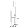 GROHE - Grohe Set de douche Mitigeur thermostatique Grohtherm 800 + Douchette stick 1 jet Euphoria Cosmopolitan, Chrome (34558000-Euphoria) - vignette