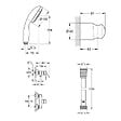 GROHE - Grohe Set de douche mitigeur monocommande + Douchette 2 jets + support mural + Flexible 1750 mm, noir mat - vignette
