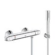 GROHE - Grohe Set de douche Mitigeur thermostatique Grohtherm 1000 + Douchette stick 1 jet Euphoria Cosmopolitan, Chrome (34550000-Euphoria) - vignette