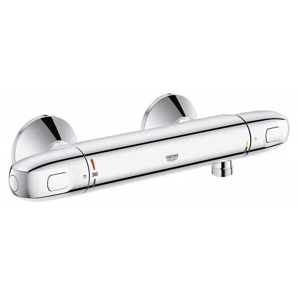 GROHE - Grohe Set de douche Mitigeur thermostatique Grohtherm 1000 + Douchette stick 1 jet Euphoria Cosmopolitan, Chrome (34550000-Euphoria) - large