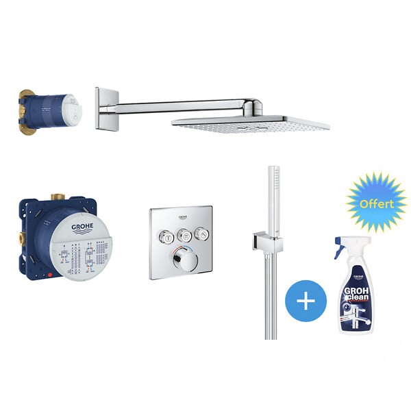 GROHE - Grohe SmartControl Set de douche + GrohClean Nettoyant pour robinetteries (34712000) - large