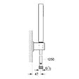GROHE - Grohe Set bain/douche mitigeur thermostatique cascade + Douchette Stick 1 jet, support mural, flexible, Chrome (34467001-CUBESTICK) - vignette