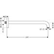 HANSGROHE - bras de douche 389 mm - 27446000 - vignette