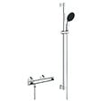 GROHE - Precision Flow Set de douche avec mitigeur thermostatique + Douchette + Barre 90 cm, chrome (G34805001) - vignette