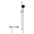 GROHE - Precision Flow Set de douche avec mitigeur thermostatique + Douchette + Barre 90 cm, chrome (G34805001) - vignette
