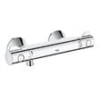 GROHE - Grohe Grohtherm 800 Set Mitigeur thermostatique douche 1/2" + Douchette 2 jets + Barre de douche 60cm + Flexible (G34565002) - vignette