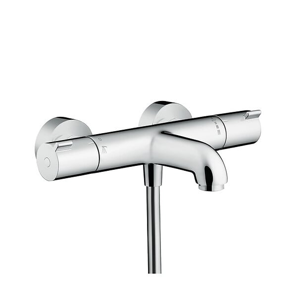 HANSGROHE - Hansgrohe Ecostat Set Mitigeur Thermostatique bain/douche + Douchette à main XXL 105mm 3 jets, flexible douche 160cm, barre 65cm - large