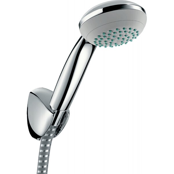 HANSGROHE - Set de douche Mitigeur Logis + Douchette � main 1 jet + Flexible + Support mural, Chrome (71600000-PORTER) - large