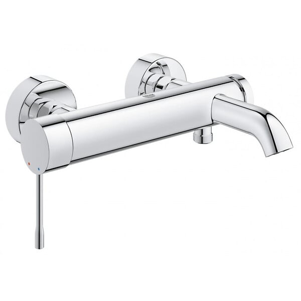GROHE - Grohe Set bain/douche Mitigeur mécanique Essence + Douchette stick 1 jet Euphoria Cosmopolitan, Chrome (33624001-Euphoria) - large