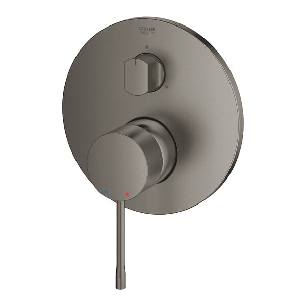 GROHE - Essence mitigeur monocommande 3 sorties avec inverseur, gris foncé brossé (G24092AL1) - large